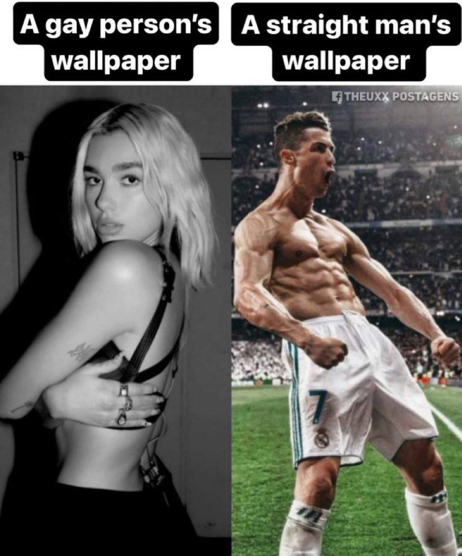 A gay person's А straight man’s wallpaper wallpaper