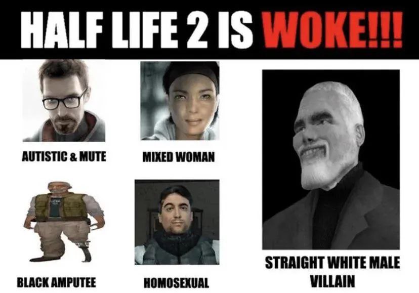 HALF LIFE 2 15 МОТЕ MIXED WOMAN BLACK AMPUTEE STRAIGHT WHITE MALE