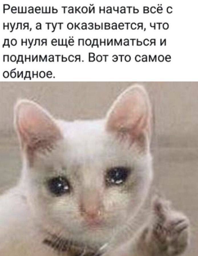Решаешь такой начать всё с нуля, а тут оказывается, что до нуля ещё подниматься и подниматься. Вот это самое обидное.