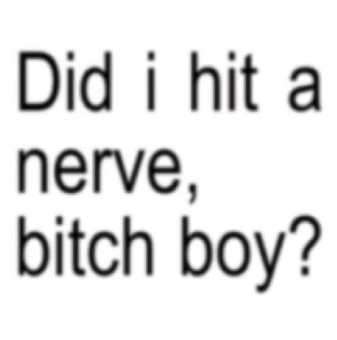 Did hit a nerve, bitch boy?