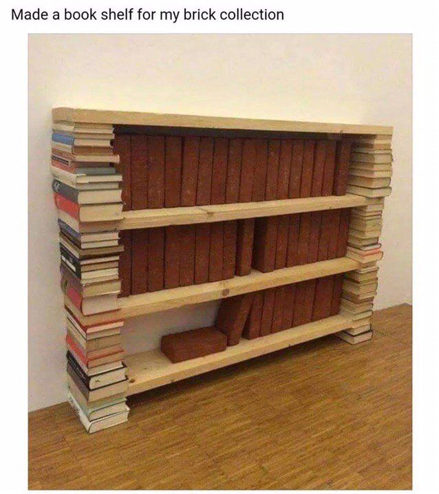 Made а book shelf for brick collection <2