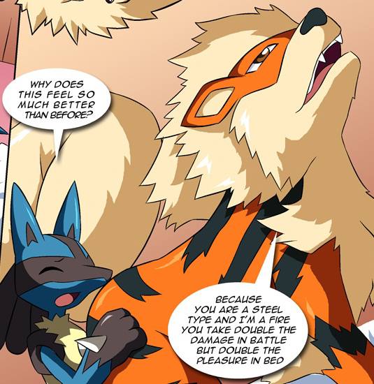 a WHY DOES THIS FEEL SO MUCH BETTER THAN BEFORE? к i BECALISE YOU ARE А ТУРЕ AND А FIRE YOU TAKE DOUBLE THE DAMAGE IN BATTLE BUT DOUBLE THE PLEASURE IN BED