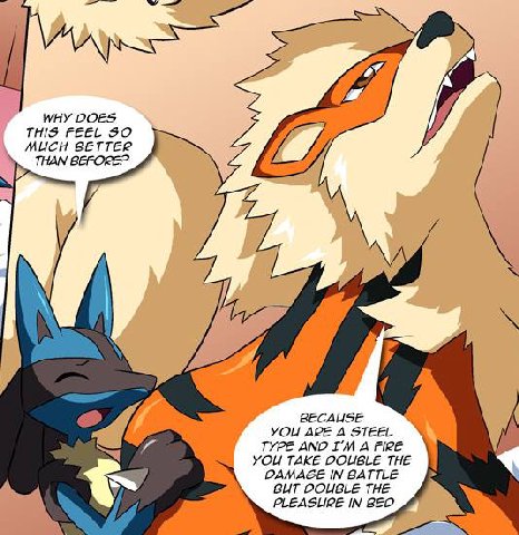 a WHY DOES THIS FEEL SO MUCH BETTER THAN BEFORE? к i BECALISE YOU ARE А ТУРЕ AND А FIRE YOU TAKE DOUBLE THE DAMAGE IN BATTLE BUT DOUBLE THE PLEASURE IN BED