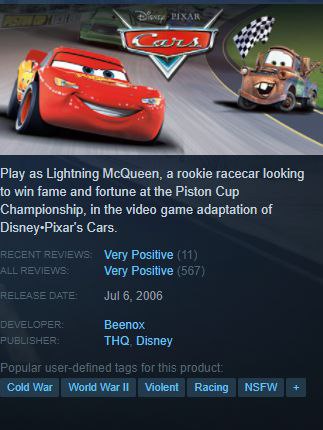 РГХАК 3 7 Play as Lightning McQueen, a rookie racecar looking to win fame and fortune at the Piston Cup Championship, in the video game adaptation of Cars. Very Positive (11 Very Positive (5 Jul 6, 20