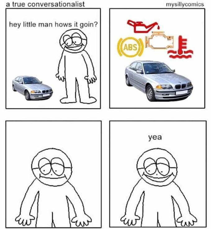 а {гие conversationalist mysillycomics hey little man hows it goin? ABS A