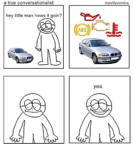 а {гие conversationalist mysillycomics hey little man hows it goin? ABS A