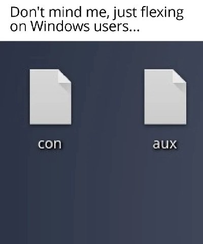 Don't mind me, just flexing on Windows users... con aux