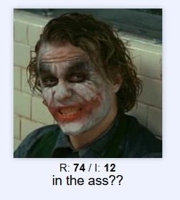 В: 74/1: 12 in the ass??