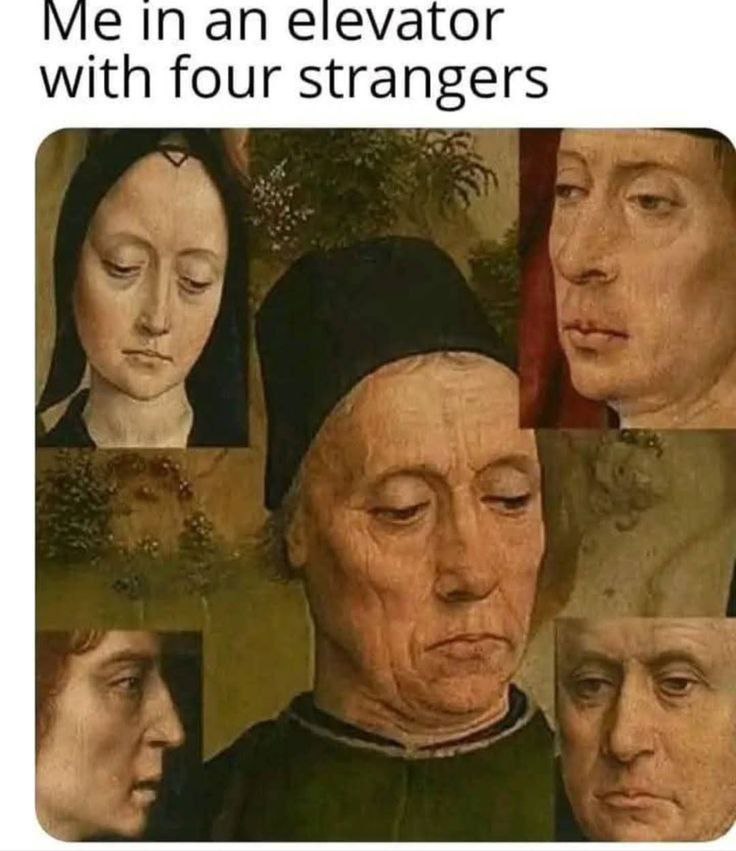 пап elevator with four strangers