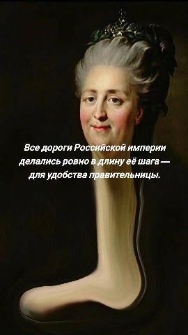 Все дороги Российской империи делались ровно в длину её шага— для удобства правительницы.