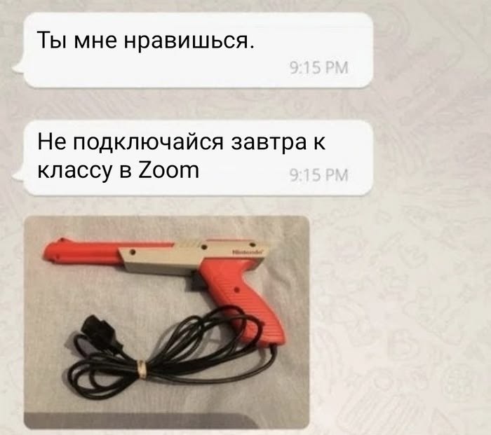 Ты мне нравишься. Не подключайся завтра к классу в Zoom
