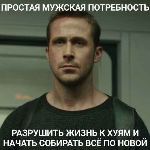 ПРОСТАЯ МУЖСКАЯ ПОТРЕБНОСТЬ 1 РАЗРУШИТЬ ЖИЗНЬ К ХУЯМ И НАЧАТЬ СОБИРАТЬ ВСЁ ПО НОВОЙ