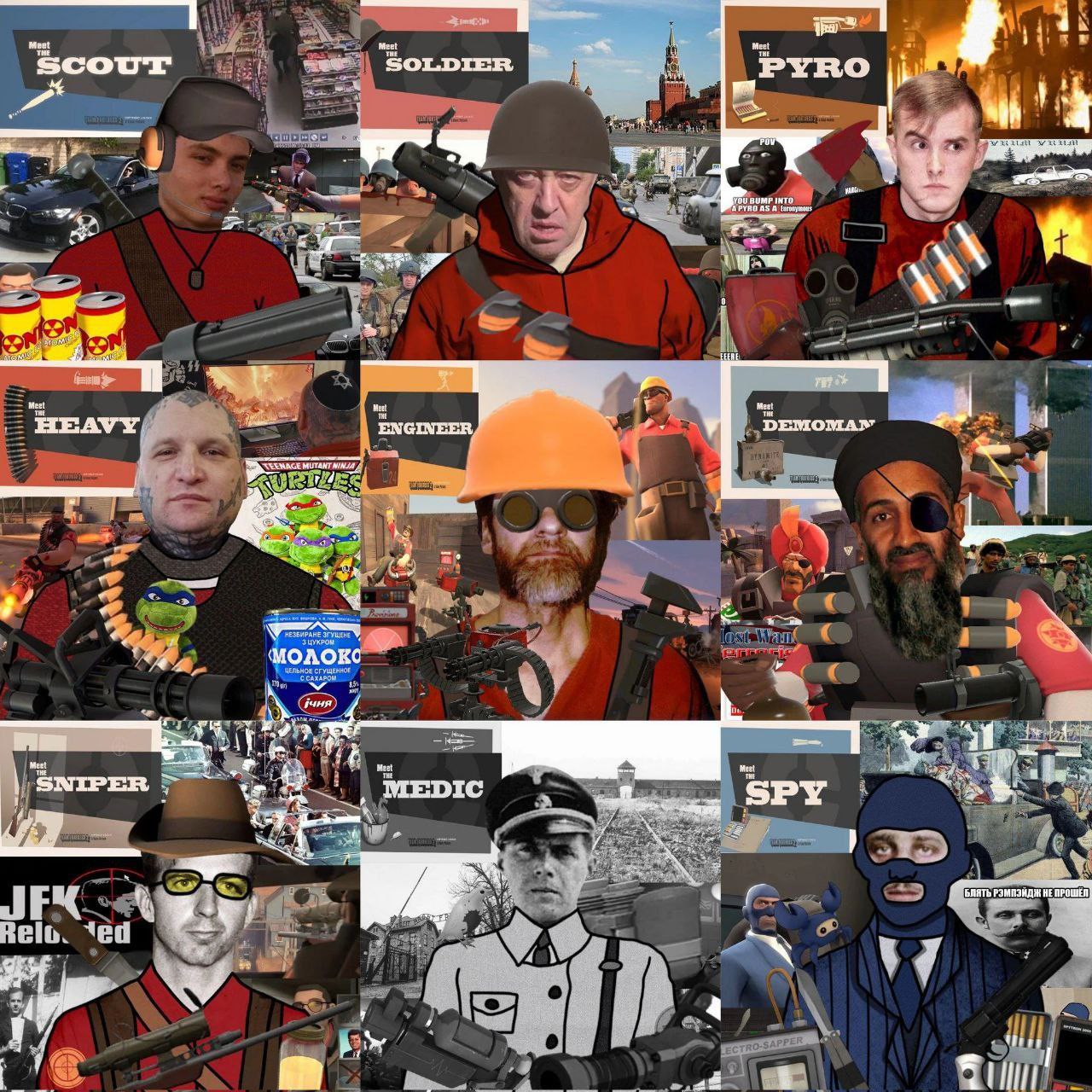 sty PYRO в я DEMomAY HEAVY, ENGINEER, SNIPER MEDIC SPY РЭМПЗИДЖ HE ПРОШЕЛ) wed \4 422 81