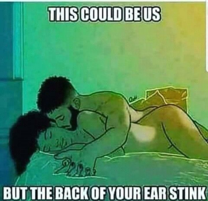 THIS BUT THE BACK OF YOUR EAR STINK