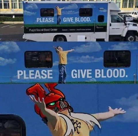 PLEASE BLOOD. PLEASE GIVE BLOOD. И