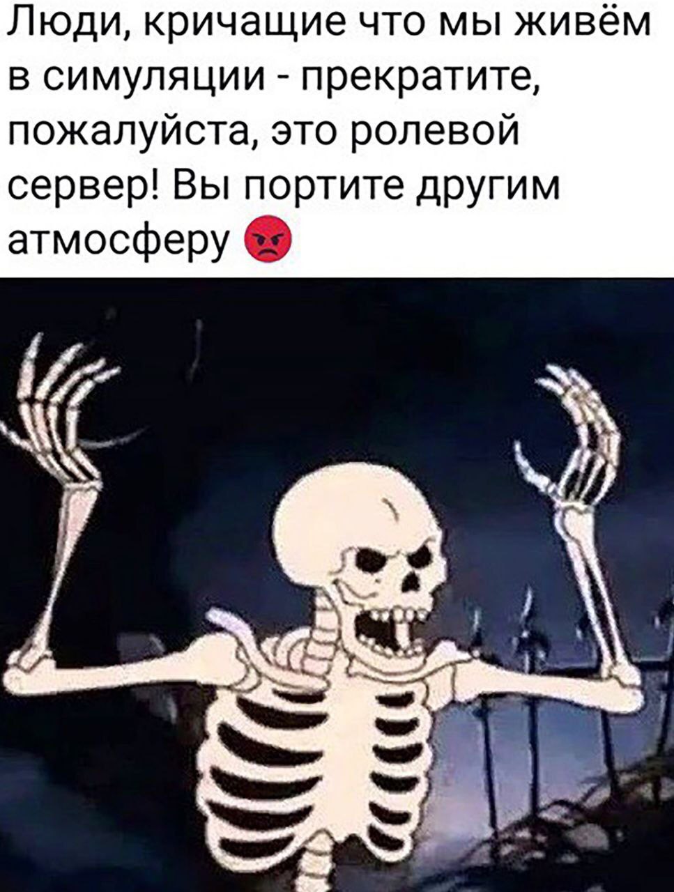 Люди, кричащие что мы живём в симуляции прекратите, пожалуйста, это ролевой сервер! Вы портите другим атмосферу