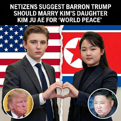 NETIZENS SUGGEST BARRON TRUMP SHOULD MARRY KIM’S DAUGHTER KIM FOR ‘WORLD PEACE’ ххх