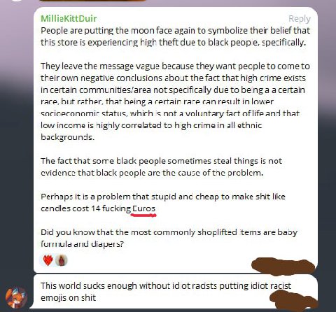 🇪🇺🏳️‍🌈 NEW - Furry sodomite staunchly defending the right of American blacks exposes xirself as a yuropoor!