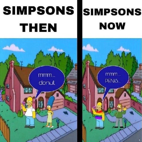SIMPSONS THEN mmm 7 ттт. donut PENIS
