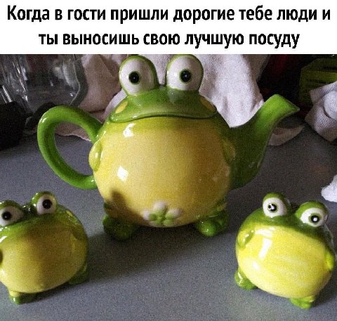 Когда в гости пришли дорогие тебе люди и ты выносишь свою лучшую посуду 4 4