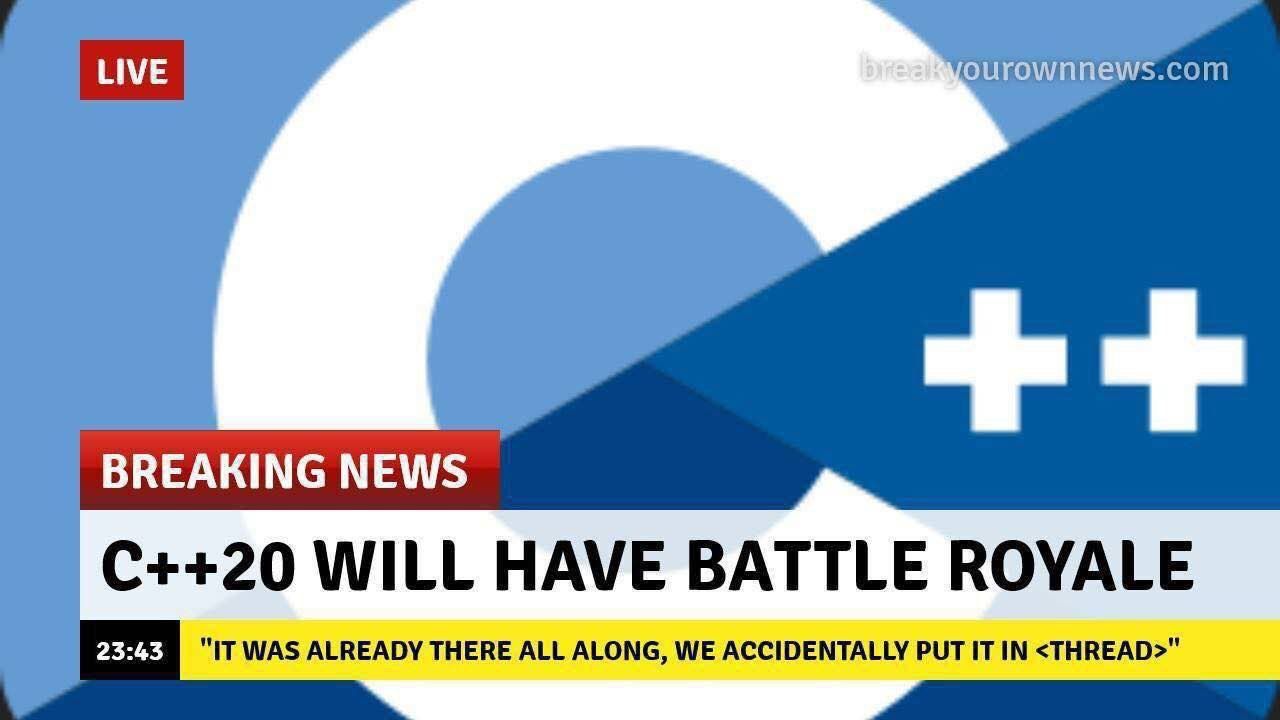 LIVE BREAKING NEWS WILL HAVE BATTLE ROYALE 23:43 "IT WAS ALREADY THERE ALL ALONG, WE ACCIDENTALLY PUT IT IN <THREAD>"