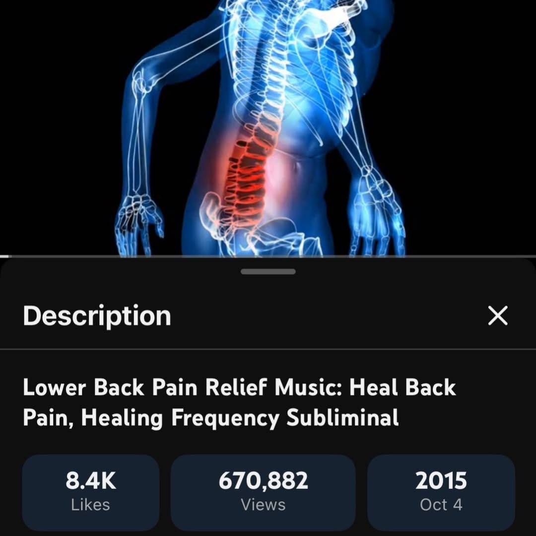 Description Lower Back Pain Relief Music: Heal Back Pain, Healing Frequency Subliminal 670,882 2015 Likes Views Oct 4