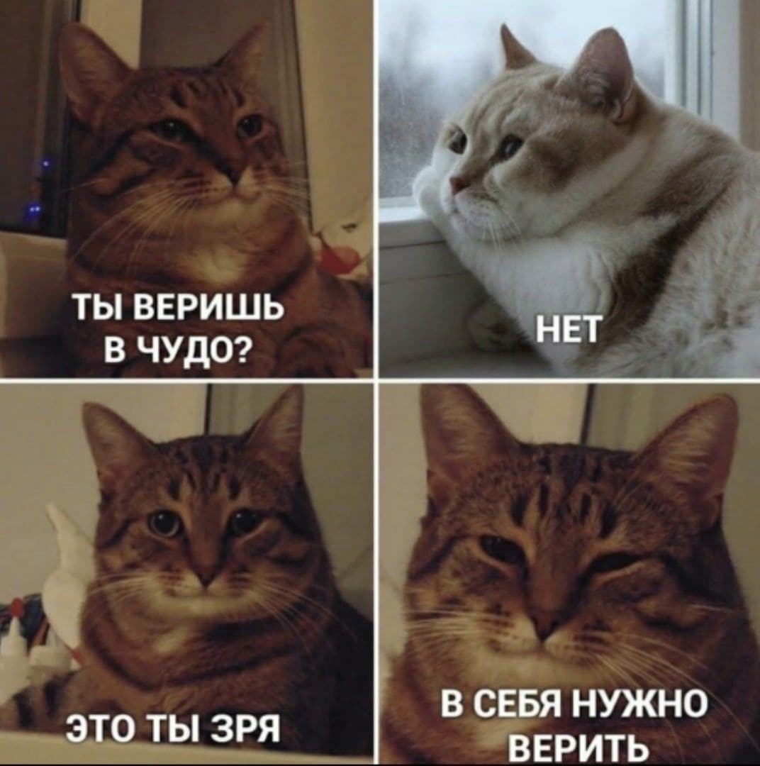 ТЫ ВЕРИШЬ НЕТ В ЧУДО? В СЕБЯ НУЖНО ЭТО ТЫ ЗРЯ ВЕРИТЬ