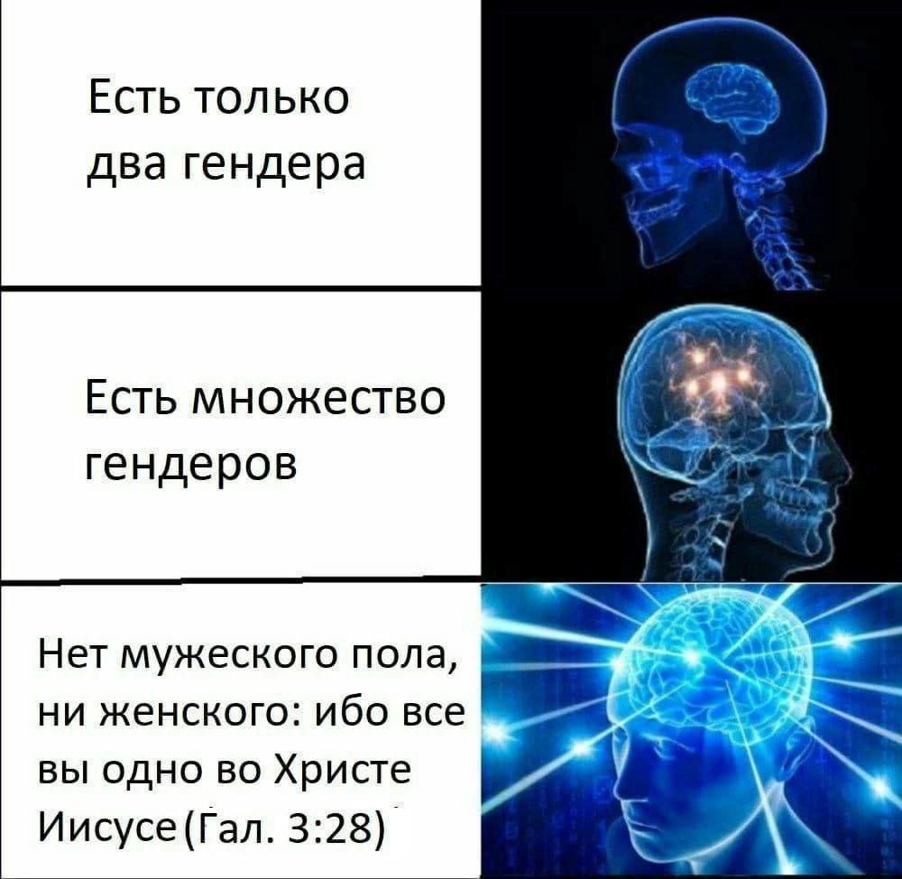 Есть только два гендера Есть множество гендеров Нет мужеского пола, ни женского: ибо все вы одно во Христе Иисусе (Гал. 3:28)