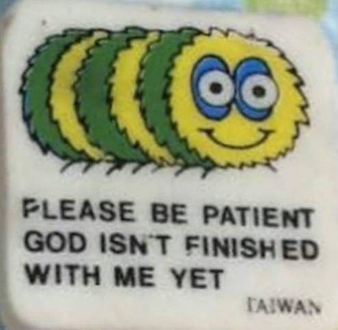 PLEASE BE PATIENT GOD ISNT FINISKED WITH ME YET TAIWAN