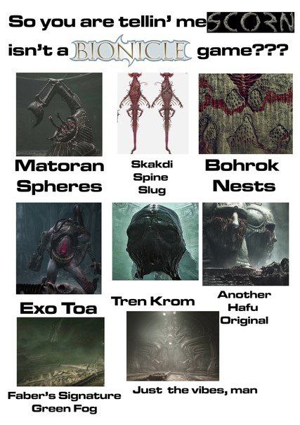 So are tellin’? me isn’t a game?? Miatoran Skakdi Bohrok Spine Nests Spheres Slug Another Tren Krom Exo Toa Hafu Original Signature Just the vibes, man Green Fog