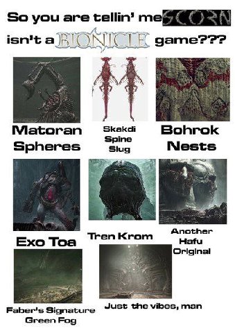 So are tellin’? me isn’t a game?? Miatoran Skakdi Bohrok Spine Nests Spheres Slug Another Tren Krom Exo Toa Hafu Original Signature Just the vibes, man Green Fog