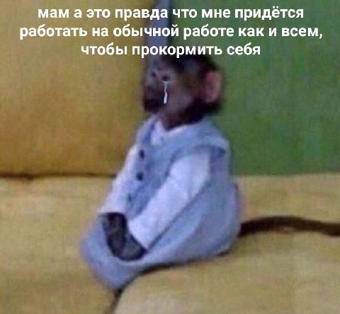 мам а это правда что мне придётся работать на обычной работе как и всем, чтобы прокормить себя