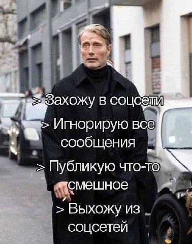 a OF у’ ‚Захожу в Игнорирую все сообщения Публикую что-то“ Выхожу из соцсетей