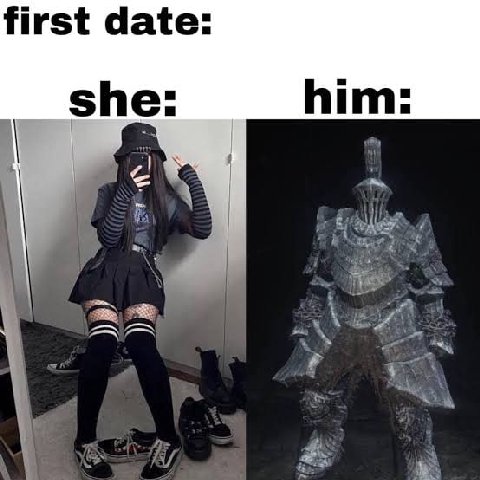first date: 5 him: