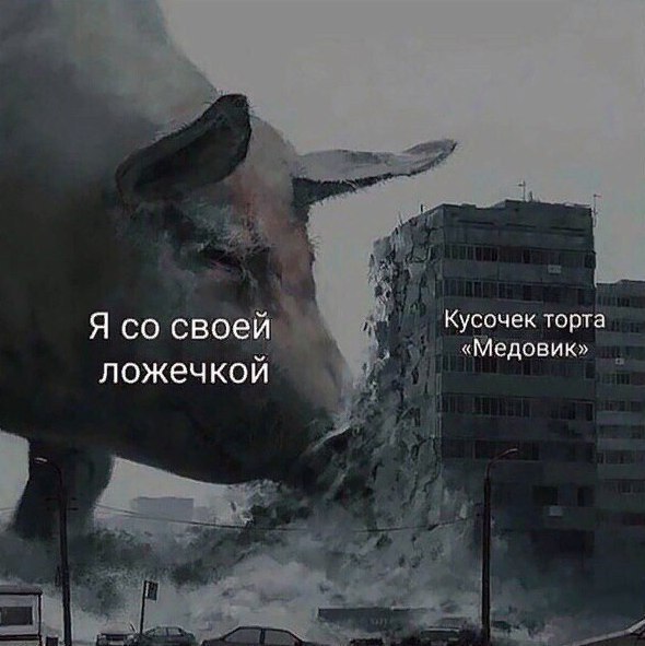 Кусочек торта Я своей «Медовик» ложечкой
