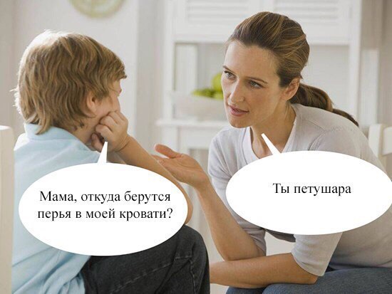 Ты петушара Мама, откуда берутся перья в моей кровати?