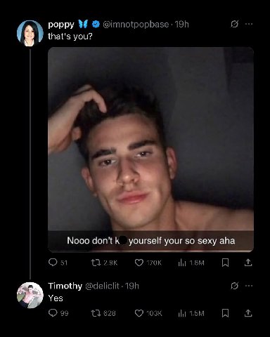 рорру that’s you? Nooo dontk yourself your so sexy aha Timothy Yes