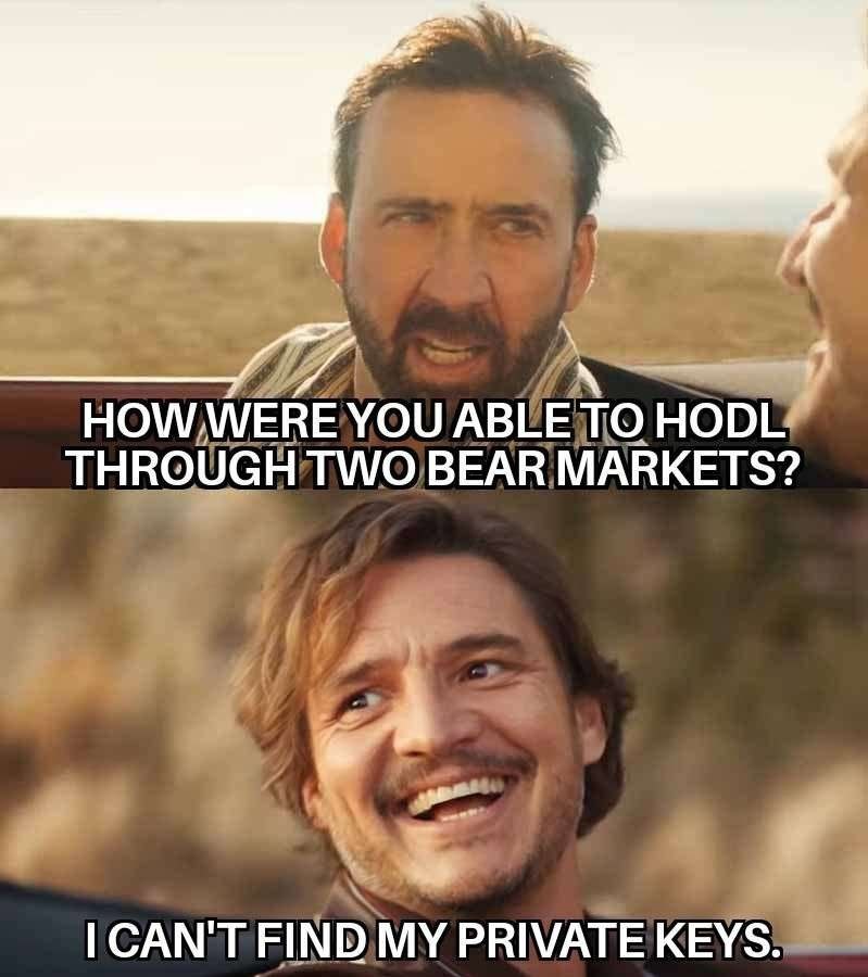 YOU ABLE TO THROUGH TWO BEAR MARKETS? FIND MY PRIVATE KEYS