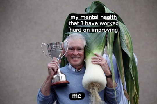 my mental health that I have worked hard on improving