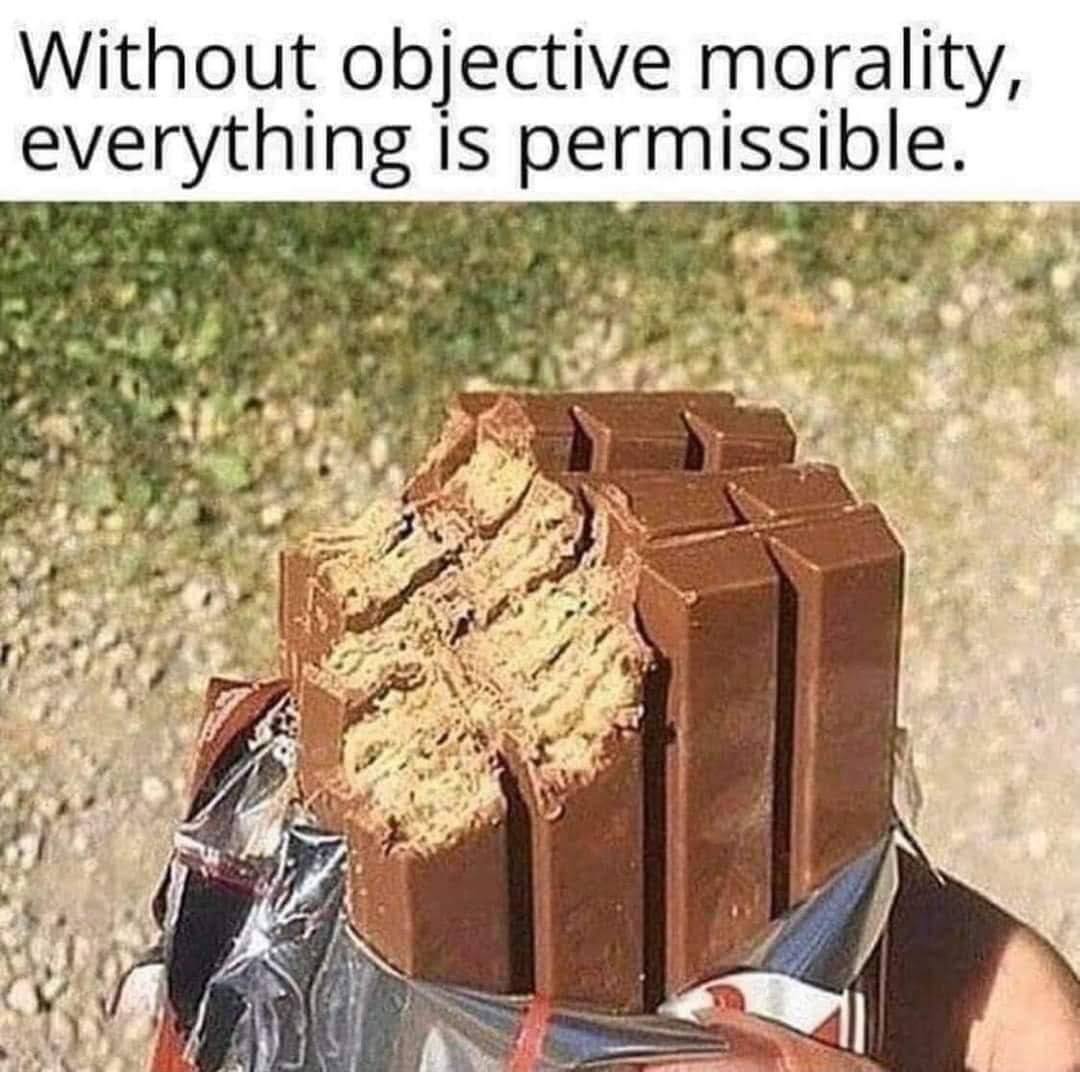 Without objective morality, everything Is permissible. а 9? thy А “я