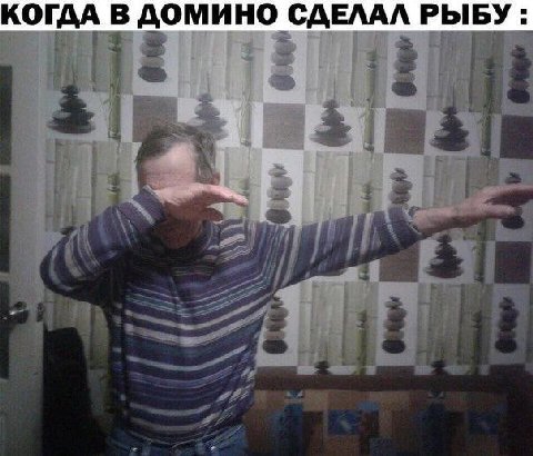КОГДА В ДОМИНО СДЕЛАЛ РЫБУ