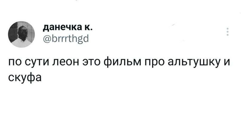 данечка к. @brrrthgd по сути леон это фильм про альтушку и скуфа