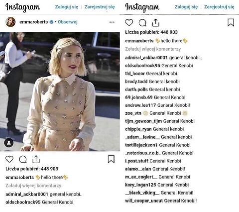 Zaloguj sie Zarejestruj sie Zaloguj sie Zarejestruj sie Instagram emmaroberts Obserwuj Liczba polubien: 448 903 emmaroberts Zataduj wiecej komentarzy admiral_ackbar0001 general kenobi.. oldschoolrock9