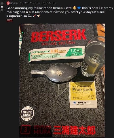г/пегот 85 Good morning my fellow reddit heroin users this is how I start my morning half a of China white how you start your day let’s see peeparoonies 2. INSUL! PARENTAL