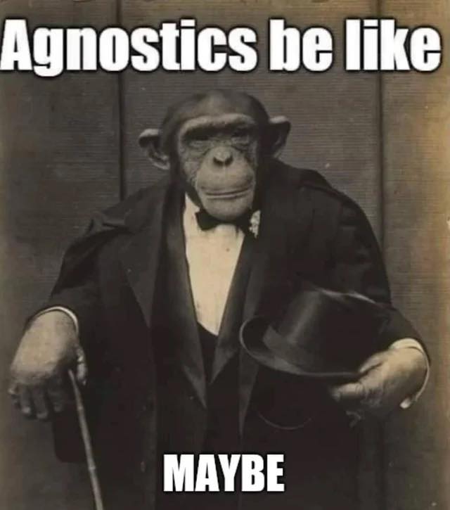 Agnostics be like MAYBE