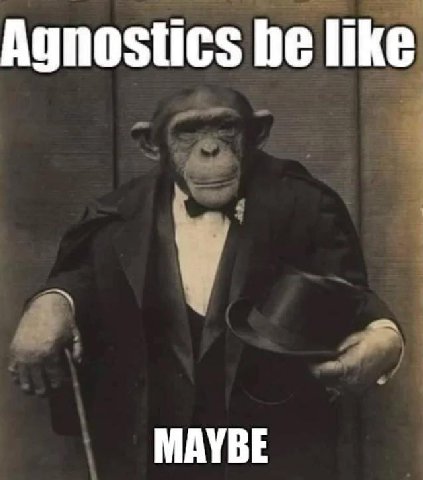 Agnostics be like MAYBE