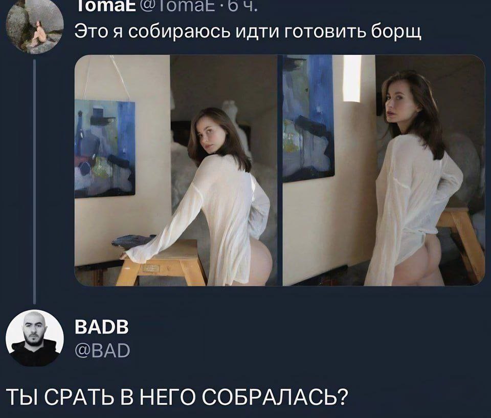 A Это я собираюсь идти готовить борщ и BADB ТЫ СРАТЬ В НЕГО СОБРАЛАСЬ?