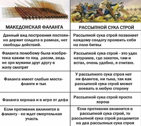 МАКЕДОНСКАЯ ФАЛАНГА РАССЫПНОЙ СУКА СТРОЙ Данный вид построения постоян- Рассыпной сука строй позволяет но держит солдата в рамках, нет каждому солдату проявить себя свободы действий. на поле битвы Фал