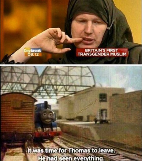 BRITAIN FIRST TRANSGENDER MUSLIM it was tlme for Thomas to leave. He:had seen everything.