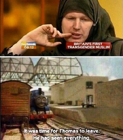 BRITAIN FIRST TRANSGENDER MUSLIM it was tlme for Thomas to leave. He:had seen everything.